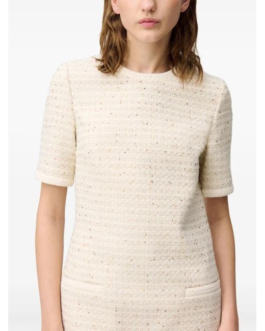 Claudie Pierlot Tweed Jurk in het Natural