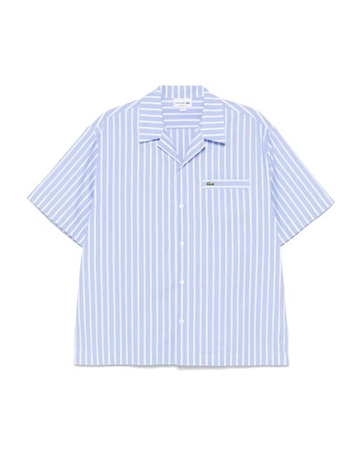 メンズ Lacoste ストライプ シャツ Blue