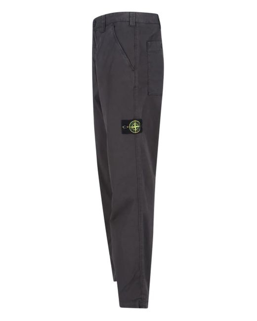 Pantalones Con Parche Del Logo Stone Island de hombre de color Gray