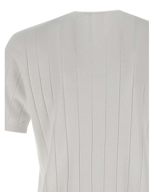 Kangra Gray Ribbed Short-Sleeve T-Shirt for men
