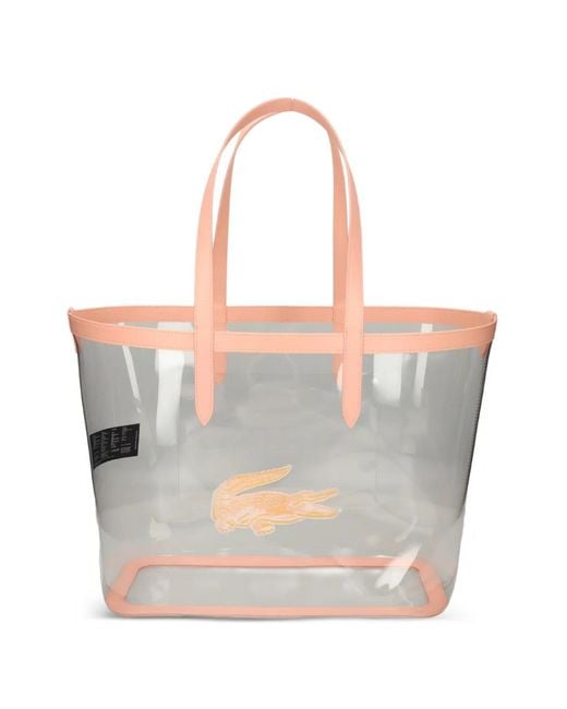 Lacoste White Anna Tote Bag