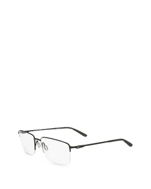 Under Armour White Rectangle-Frame Glasses for men