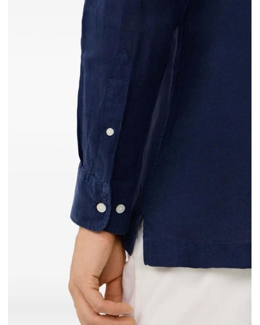 Hackett Blue Heritage Buttoned Shirt for men