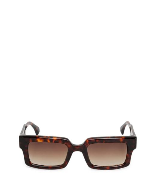Vivienne Westwood Brown Tortoiseshell-Effect Rectangle-Frame Sunglasses