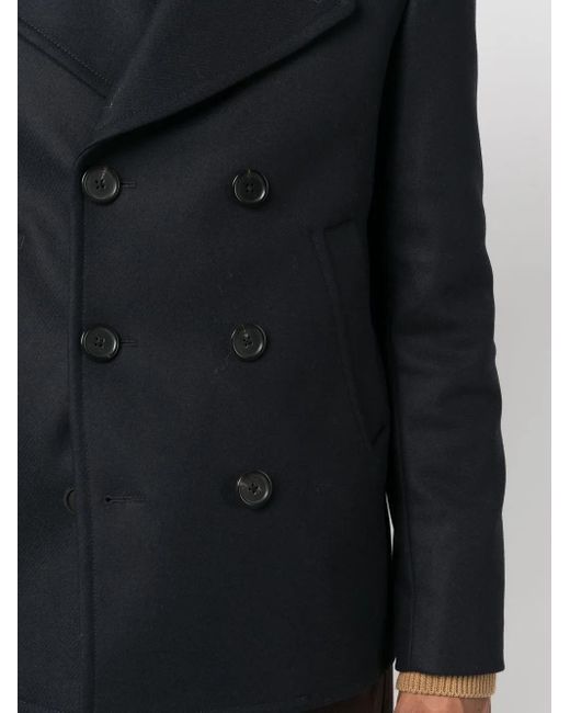 Paul Smith Black Wool Blend Coat for men