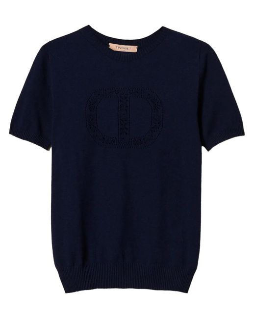 Twinset Gebreide Top in het Blue