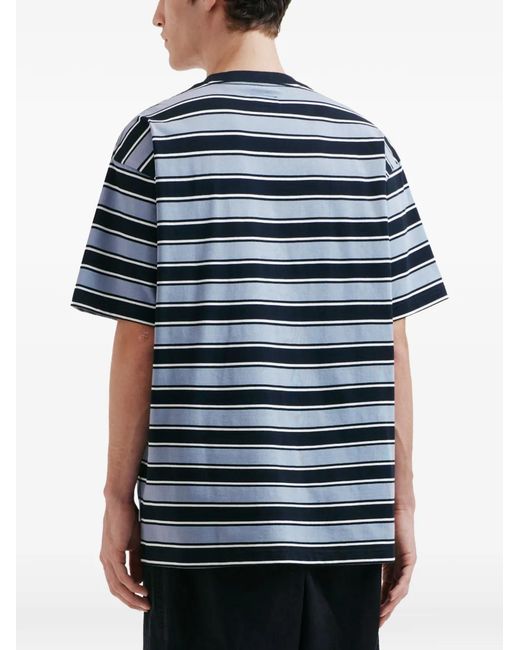 Izzue Blue Striped Patch T-Shirt for men