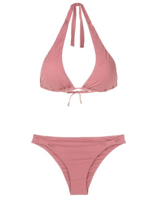 Bikini Triangular Con Cuello Halter Amir Slama de color Pink