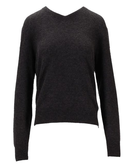Saint Laurent Black V-Neck Sweater
