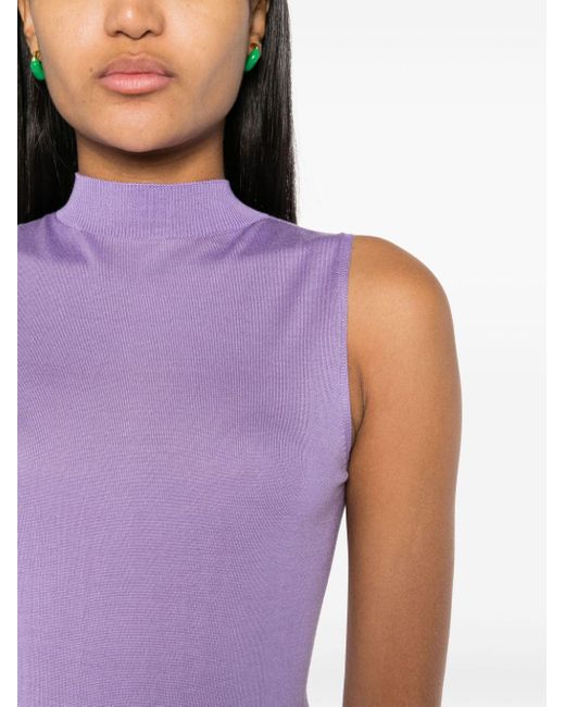 Twin Set Purple Fine-knit Top