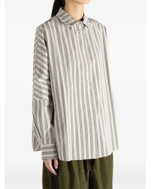 Casey Casey Gray Waga Striped Button-Down Shirt