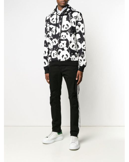 Hoodie à patch DG Coton Dolce & Gabbana pour homme en coloris Noir Homme Vêtements Articles de sport et dentraînement Sweats à capuche 