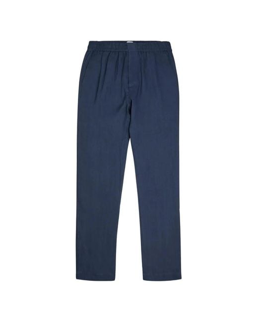 Sunspel Blue Elasticated-Waistband Trousers for men