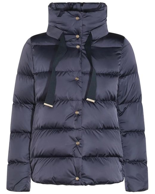 Herno Blue Satin Down Jacket