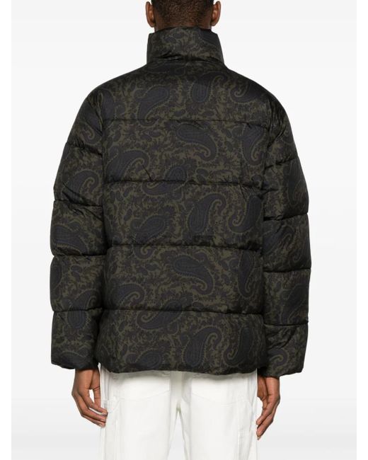 Carhartt Black Springfield Paisley-Print Puff Jacket for men