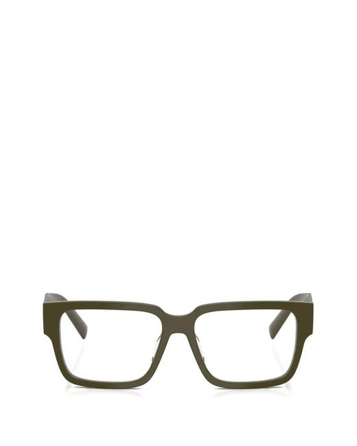 Prada Brille Mit Eckigem Gestell in Black für Herren