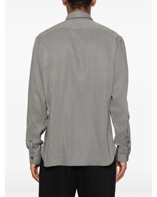 Tom Ford Gray Polka Dot-Pattern Shirt for men