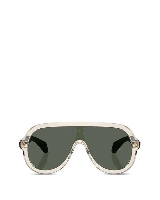 Moncler Green Sunsette Pilot-Frame Sunglasses