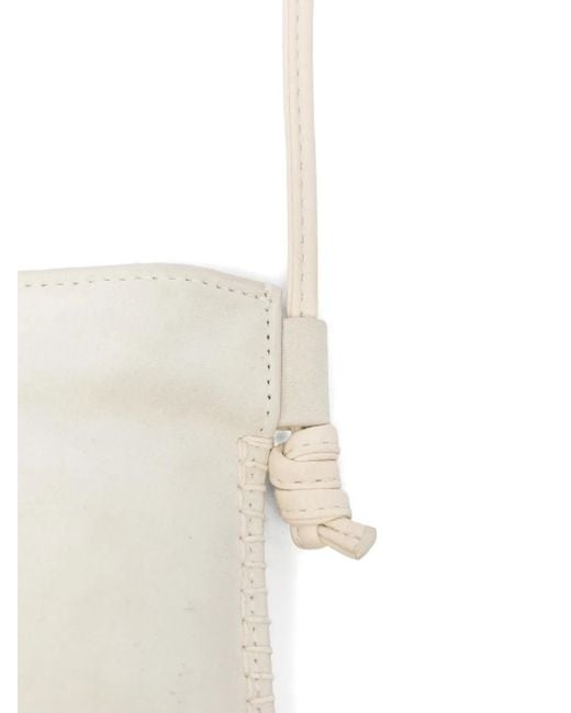 Marc O' Polo White Wildleder-Umhängetasche Mit Knoten