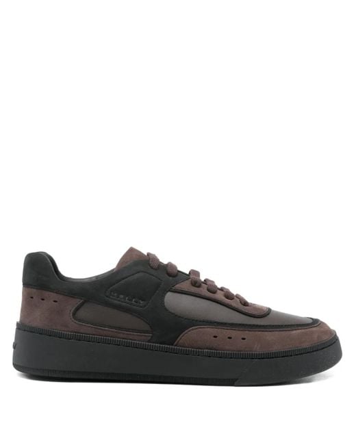 Bally Black Leather Panelled Sneakers for men