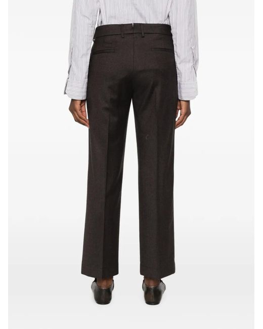 Berwich White Pressed-Crease Belt-Loop Trousers