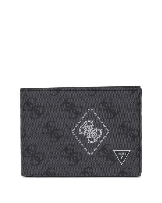 Guess Gray Portefeuille En Cuir À Design Pliant for men