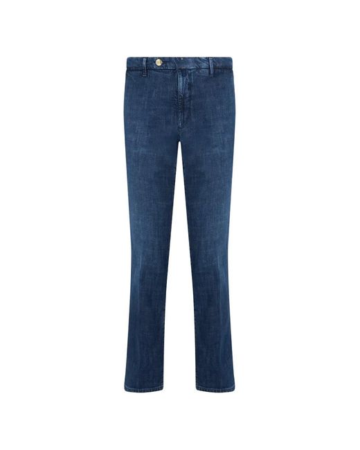 Slowear Blue Buttoned Trousers for men