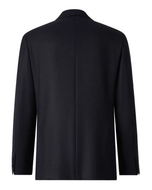 Canali Blue Double-Breasted Blazer for men