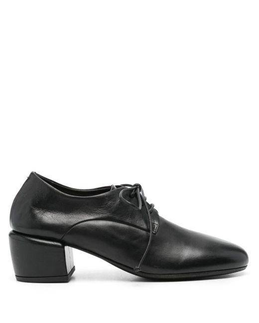 Marsèll Black 50mm Almond Leather Oxford Shoes