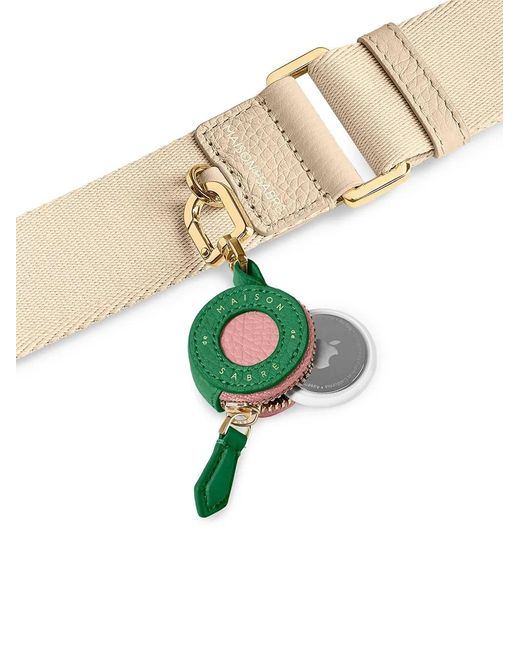 Maison De Sabre Green Leather Airtag Charm