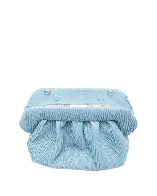 THEMOIRÈ Blue Bios Ruched Clutch Bag