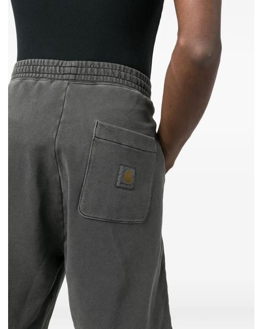 Carhartt Gray Stonewashed Cotton Shorts for men
