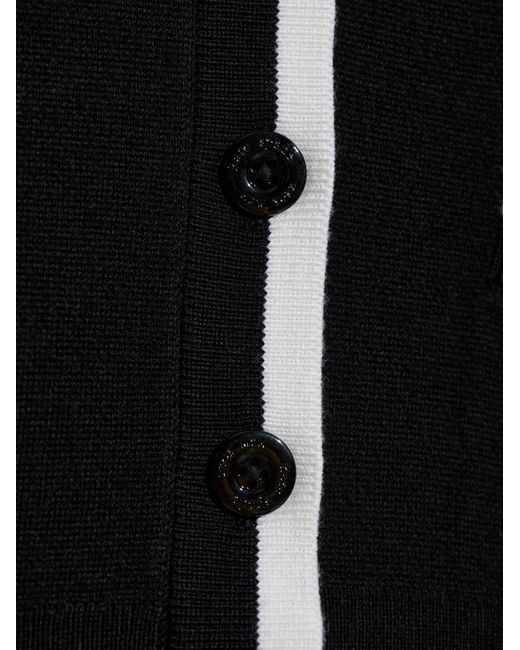 Kate Spade Black V-Neck Wool Cardigan
