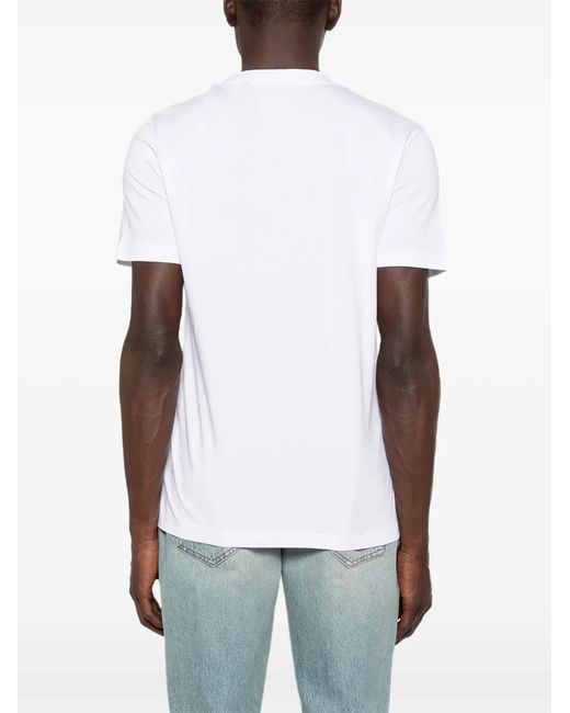 John Richmond White Round-Neck Short-Sleeve T-Shirt for men