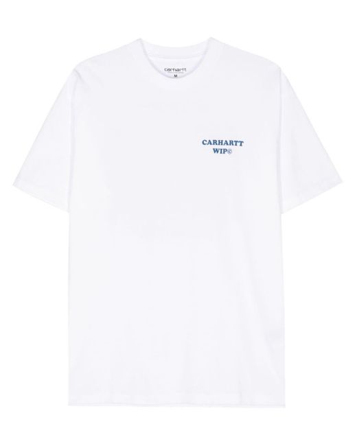 Carhartt White Logo-print Organic Cotton T-shirt for men