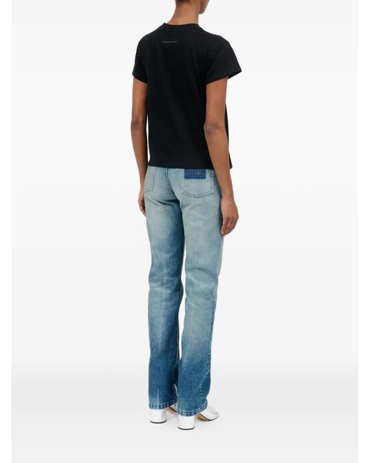 MM6 by Maison Margiela Black Printed Signature T-Shirt