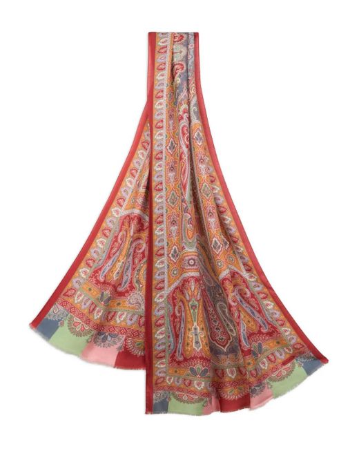 Etro Pink Foulard À Motif Cachemire for men