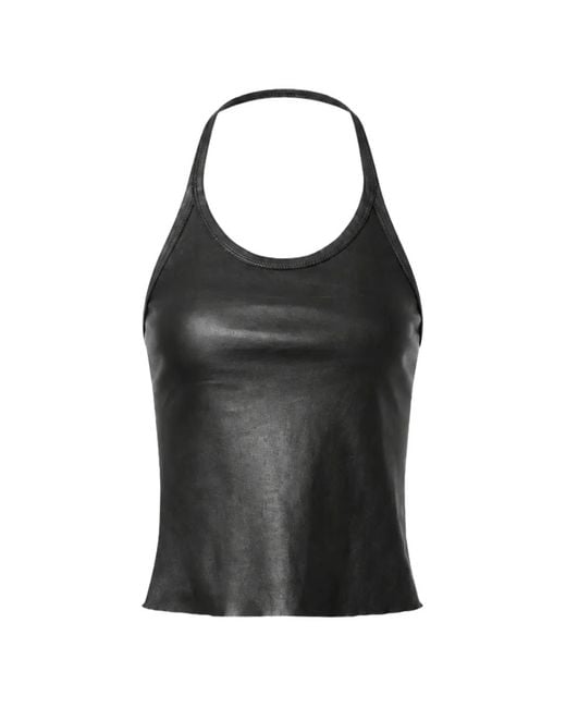 Stouls Black Cherry Open-Back Leather Top