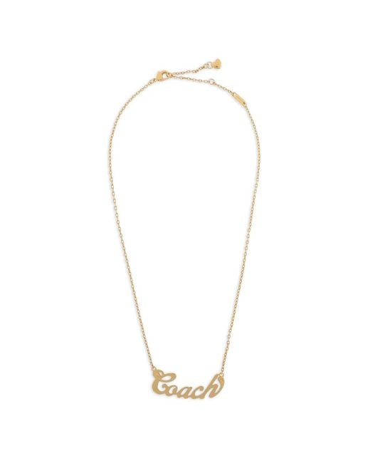 COACH White Heart Detail Necklace