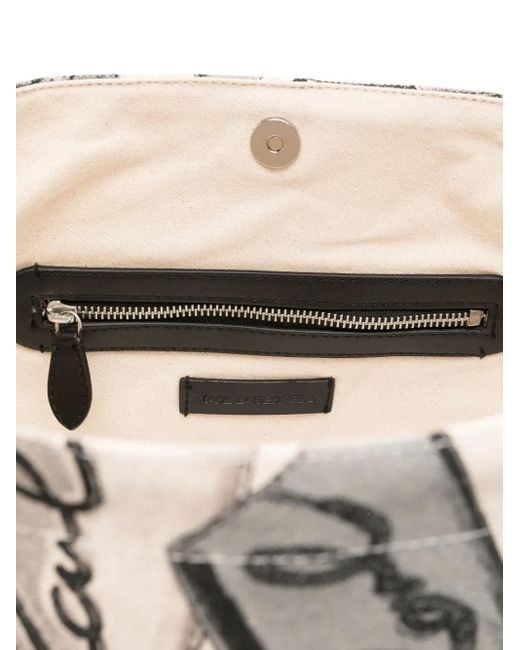 Karl Lagerfeld Blue Handtasche mit Logo-Print