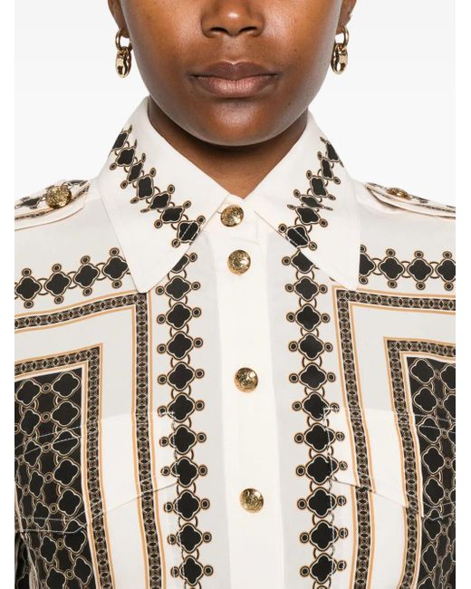 Zimmermann Mini-Jurk Met Geometrische Print En Ceintuur in het White