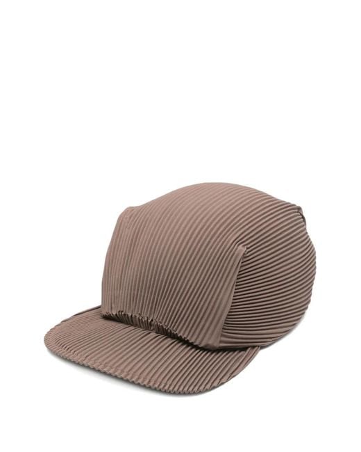 Pleats Please Issey Miyake Brown Pleated Hat
