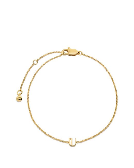 Monica Vinader Metallic Initial Chain Bracelet