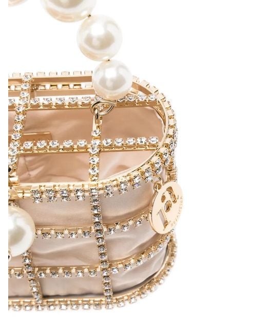 Rosantica White Holli Faux Pearl-Embellished Mini Bag