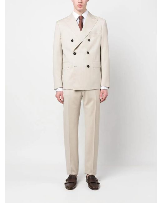 Tonello Natural Double-Breasted Suit for men