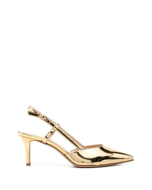 Fabio Rusconi Natural Pointed-Toe Slingback Pumps