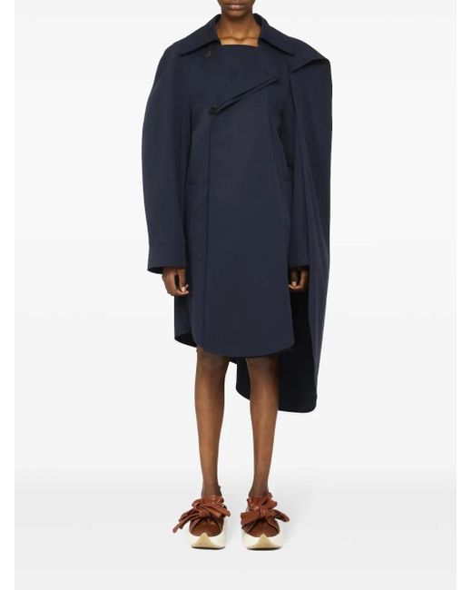 J.W. Anderson Blue Asymmetric Cape Coat