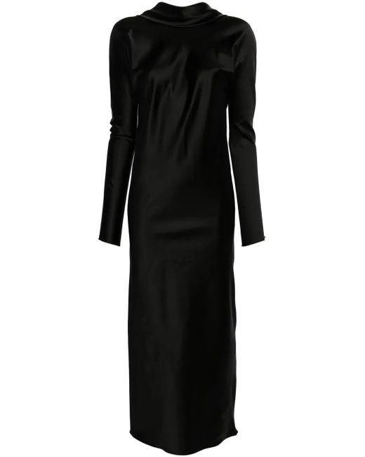 Sportmax Abazio サテン マキシドレス Black