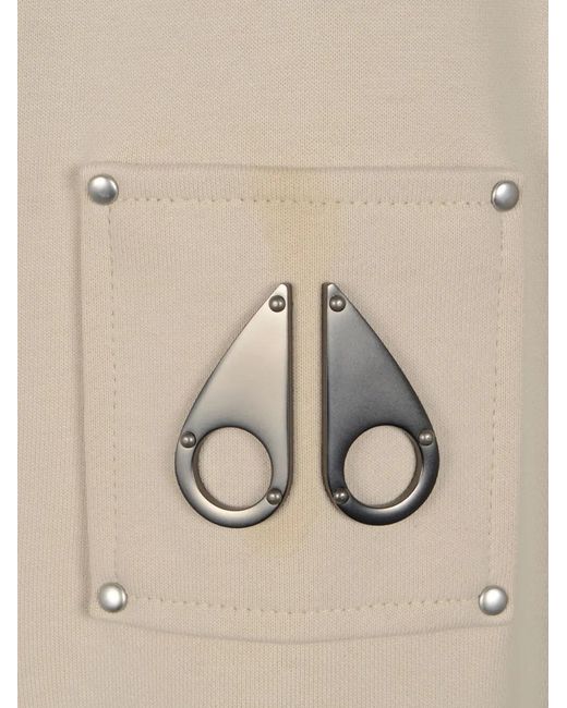 Sweat À Patch Logo Moose Knuckles pour homme en coloris White