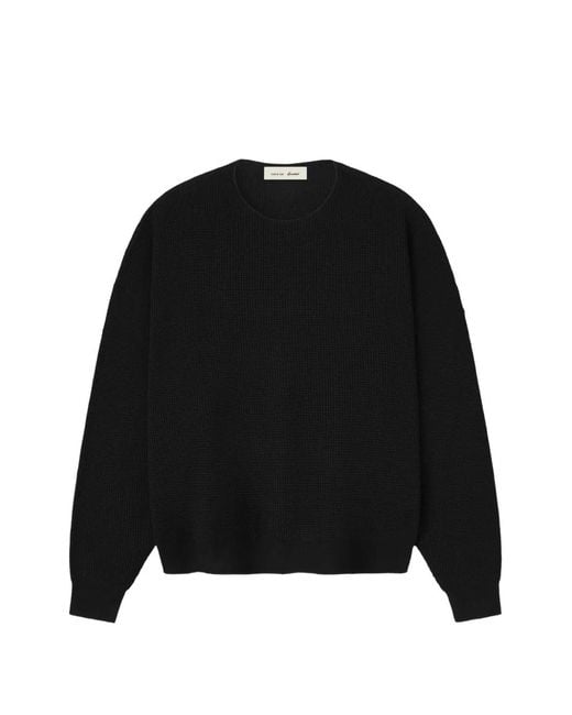 Fear Of God Black Signature Waffle 90's Crewneck Sweater for men